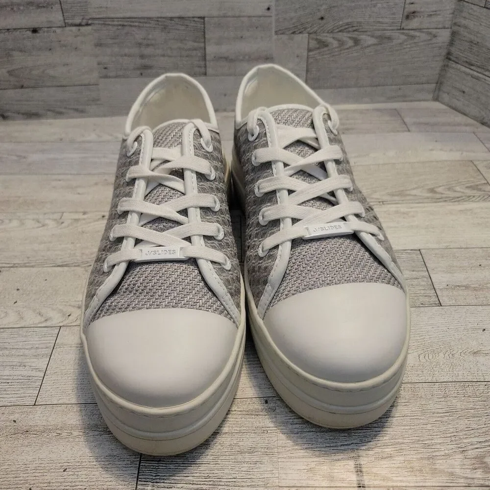 J Slides‎ NYC Shoes Womens 7 Gray Platform Lace Up Sneakers